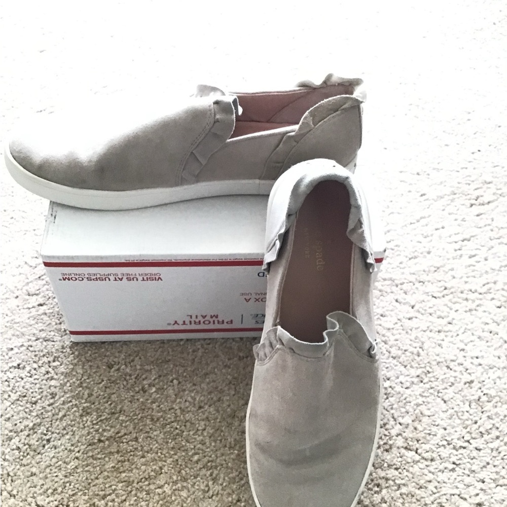 Kate Spade Sneakers Gray / Beige Suede Size 8 1/2